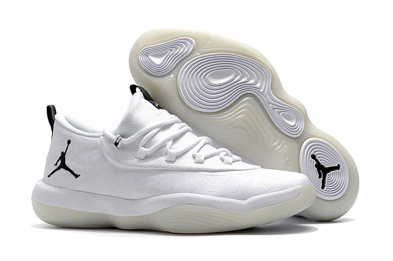 2018 Jordan Griffin All White Black Shoes - Click Image to Close
